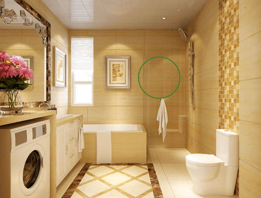 卫生间瓷砖怎么铺贴对缝 54c784a40aa74cf78ff5253c610f435c.png