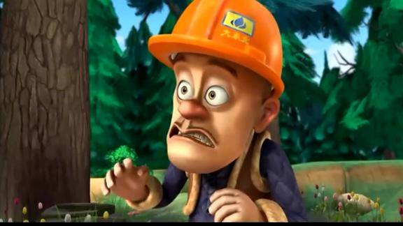 光头强大笑起来满嘴的黑牙可从没见过强哥抽烟的画面