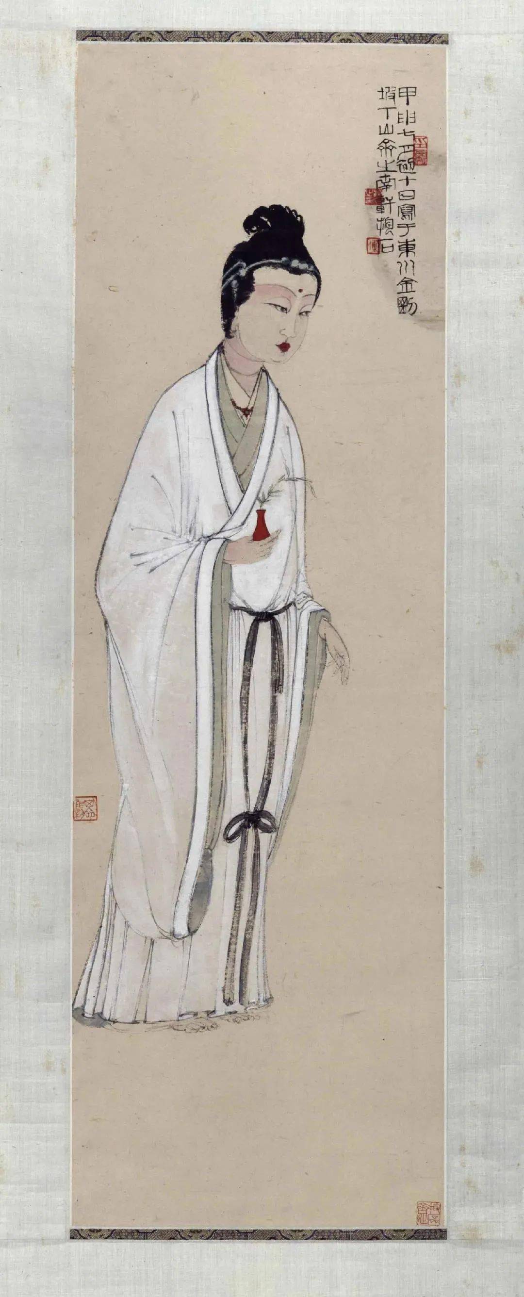 傅抱石画观世音极罕见