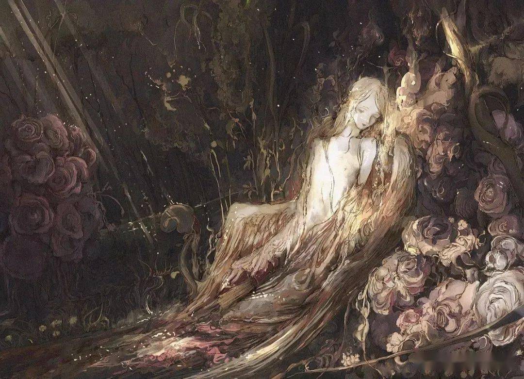 纤细妖娆又诡异华丽的插画丨banichan