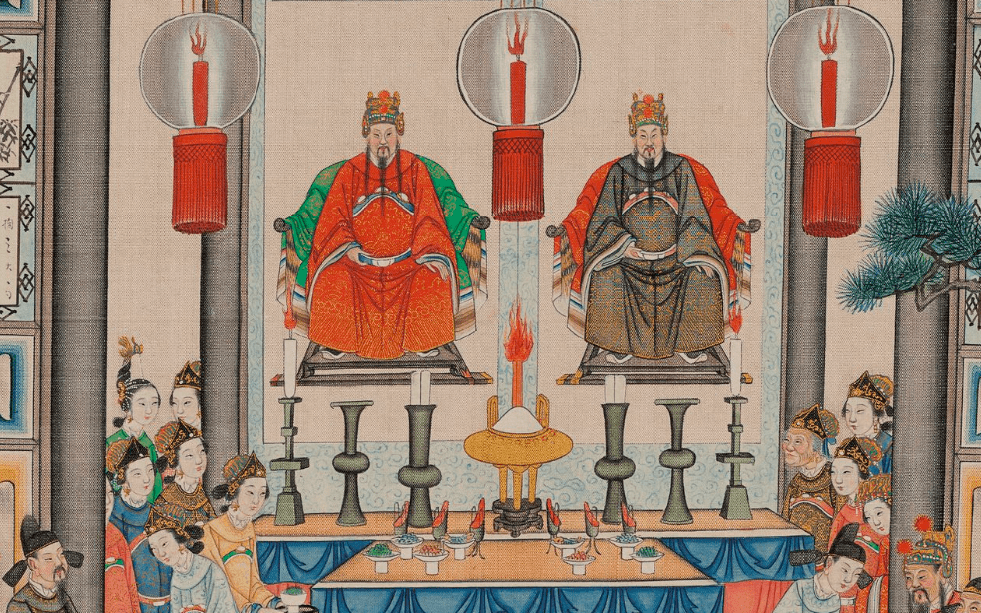 跟着古画学“过年家里供什么”_清供