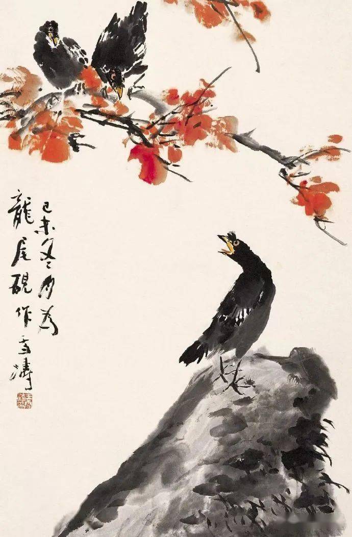 这小写意花鸟,超有意境