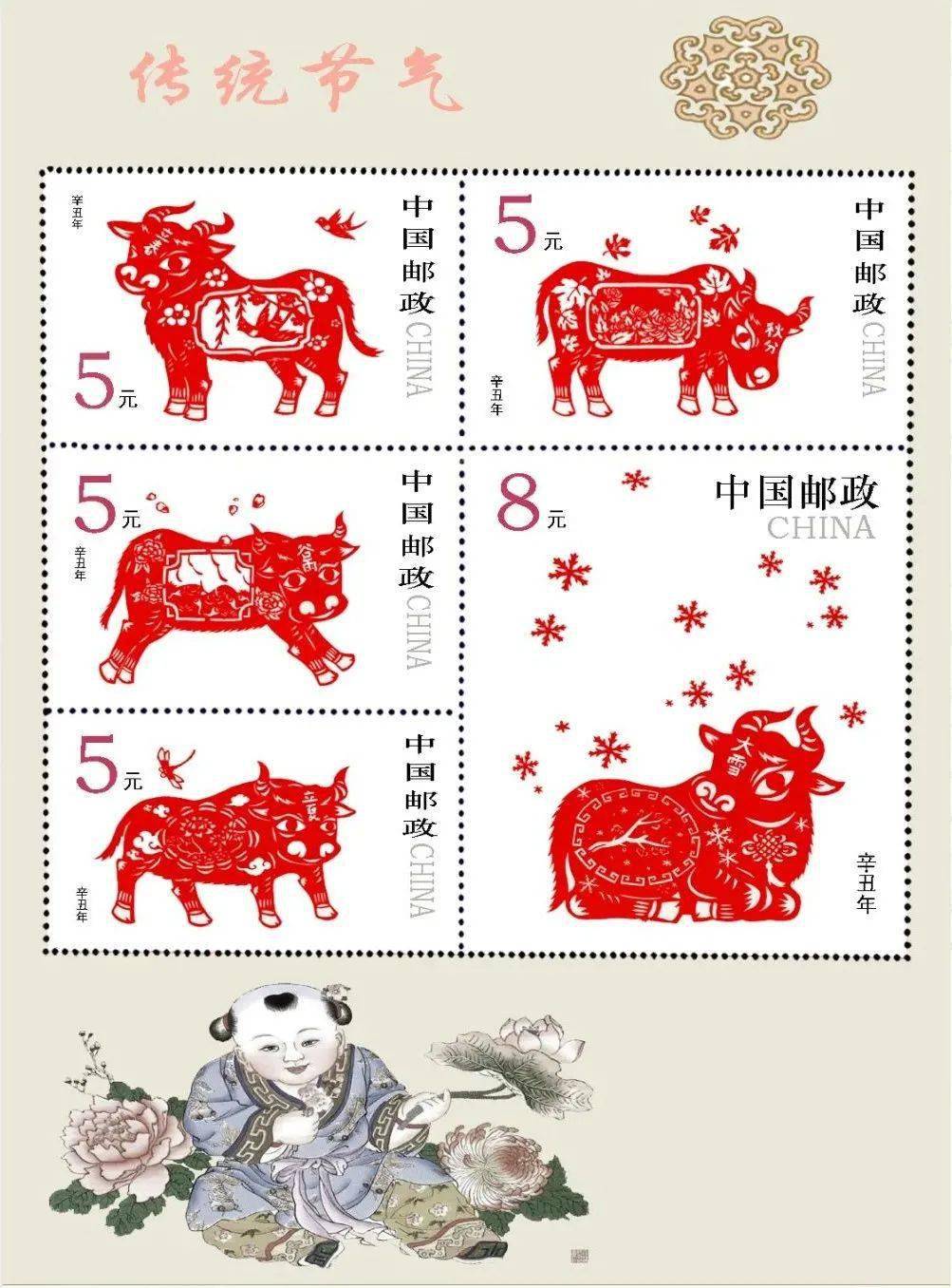 牛年邮票 简单图片
