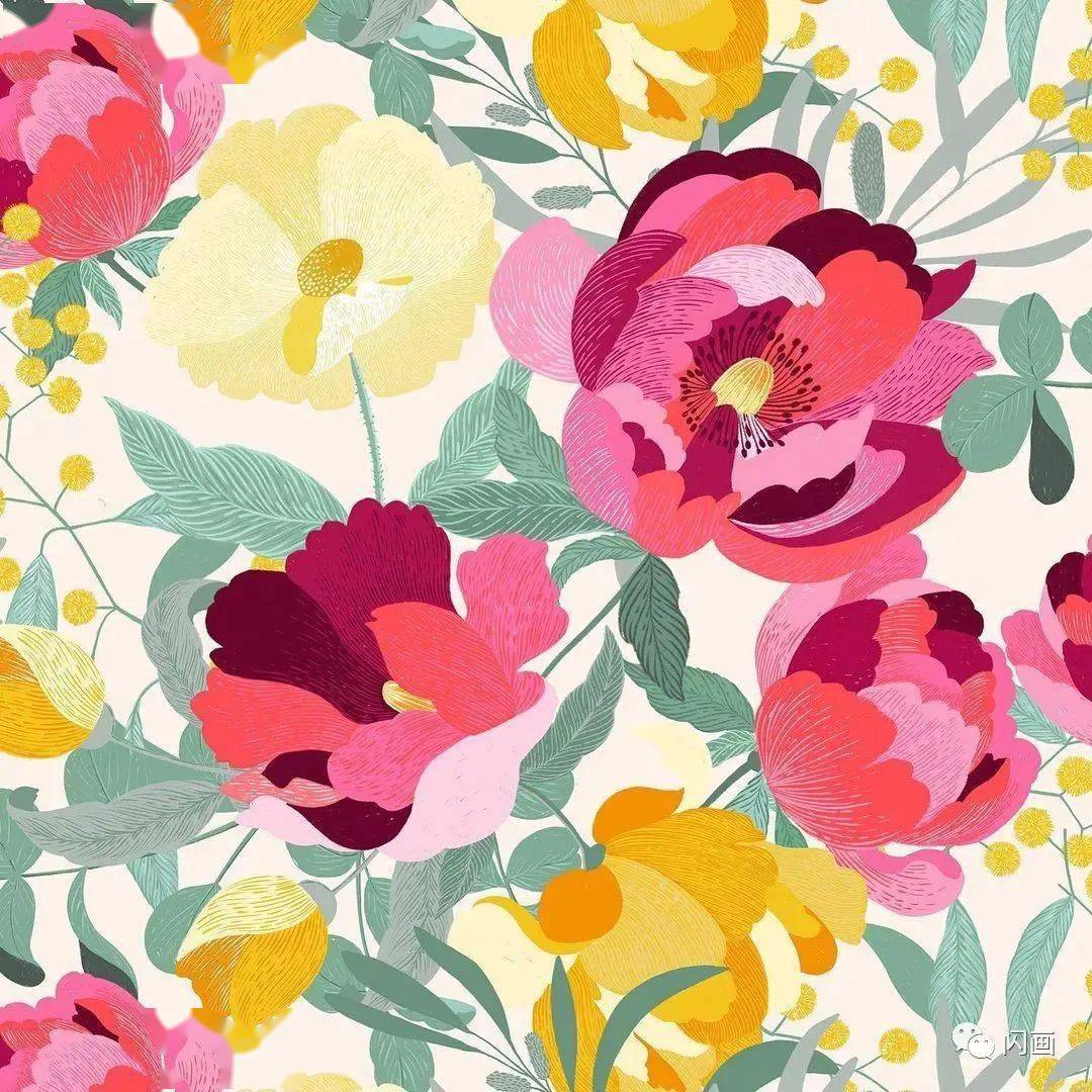 水彩扁平化插画用来做装饰画效果好极了