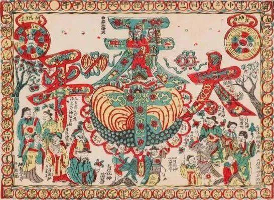 杨柳青年画（掛軸） 絵画/タペストリー