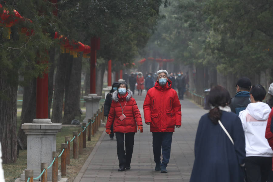 图集丨北京市属公园免费开放 市民游园年味儿浓