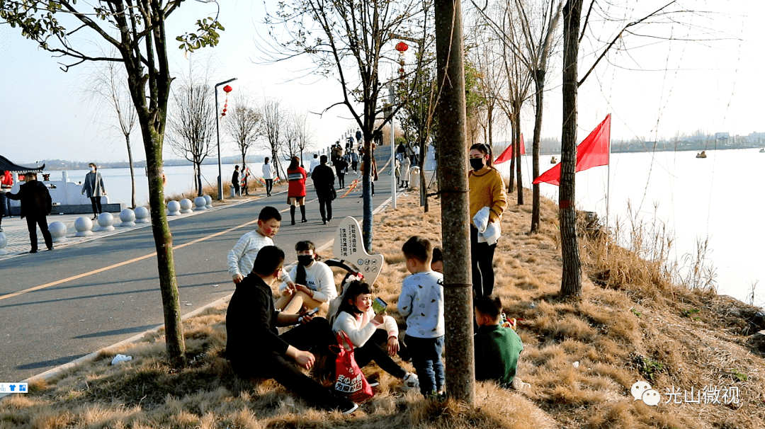 春节假期光山官渡河岸及官渡八景近郊游受热捧