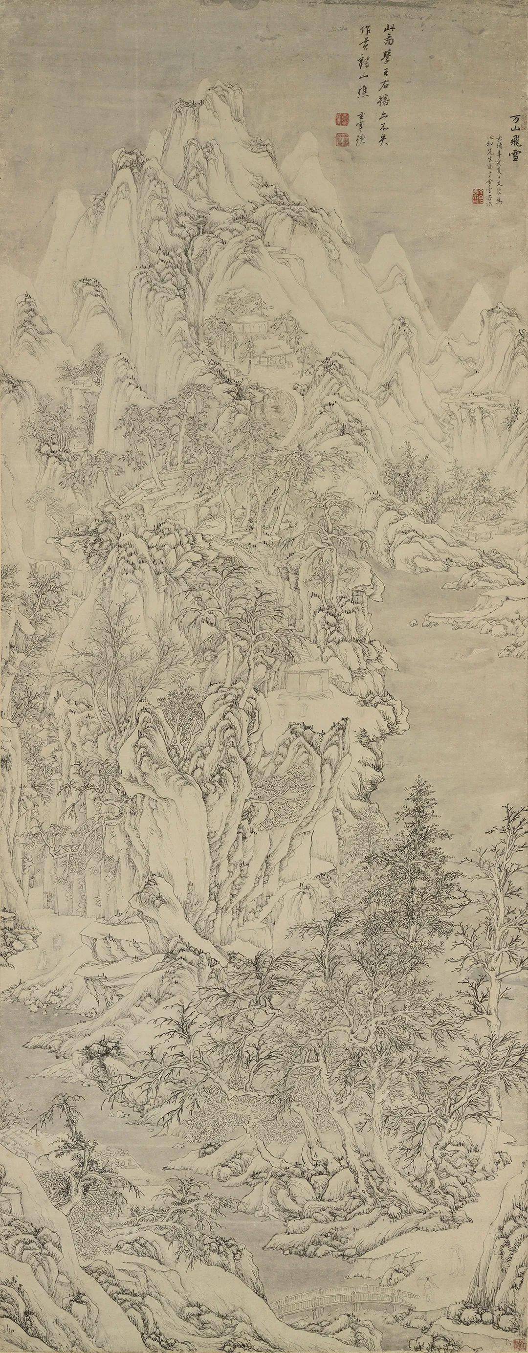 明画中的冬雪如此荒寒高清