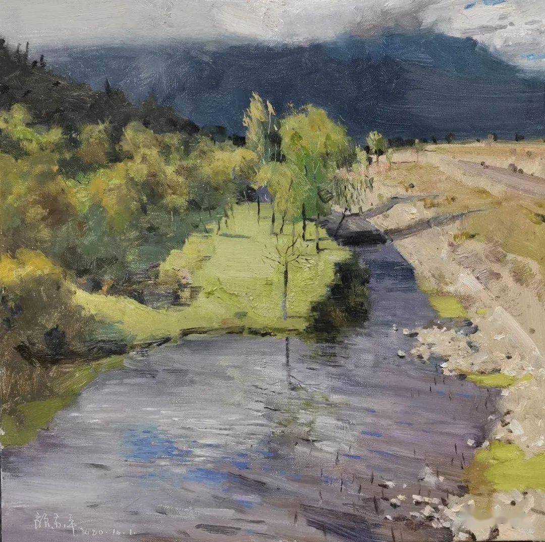 在路上——颜苏平人物,风景写生作品_油画