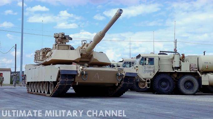 美国陆军新艾布拉姆斯主战坦克m1a2被第一骑兵师的灰狼旅接收
