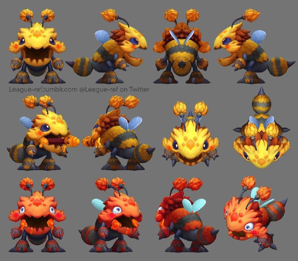 新成员的"猫咪"和"大嘴"也不例外,猫咪和提莫一样像是穿上了小蜜蜂