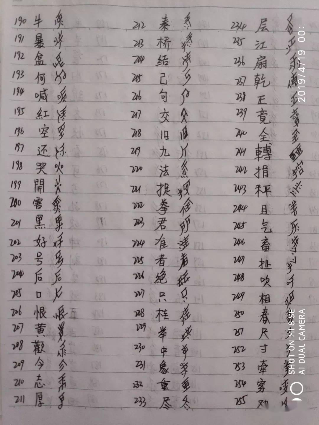 女书学王世流整理的标准女书字字表