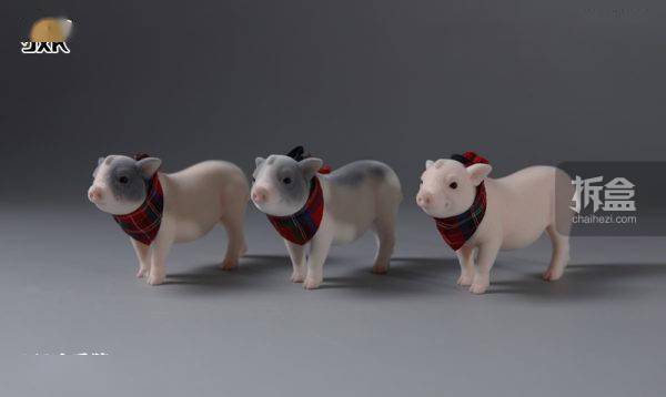 jxk.studio 小香猪 迷你猪 仿真动物模型摆件gk雕像手办