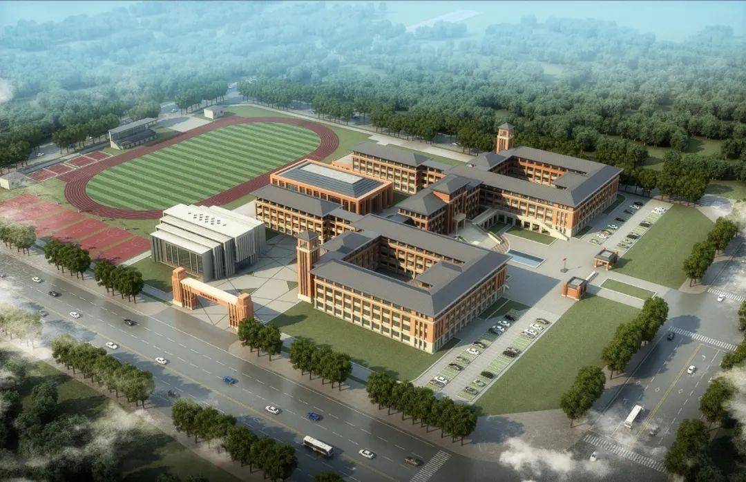 育英学校效果图办学规模为小学6轨36个班,初中10轨30个班,增加小学