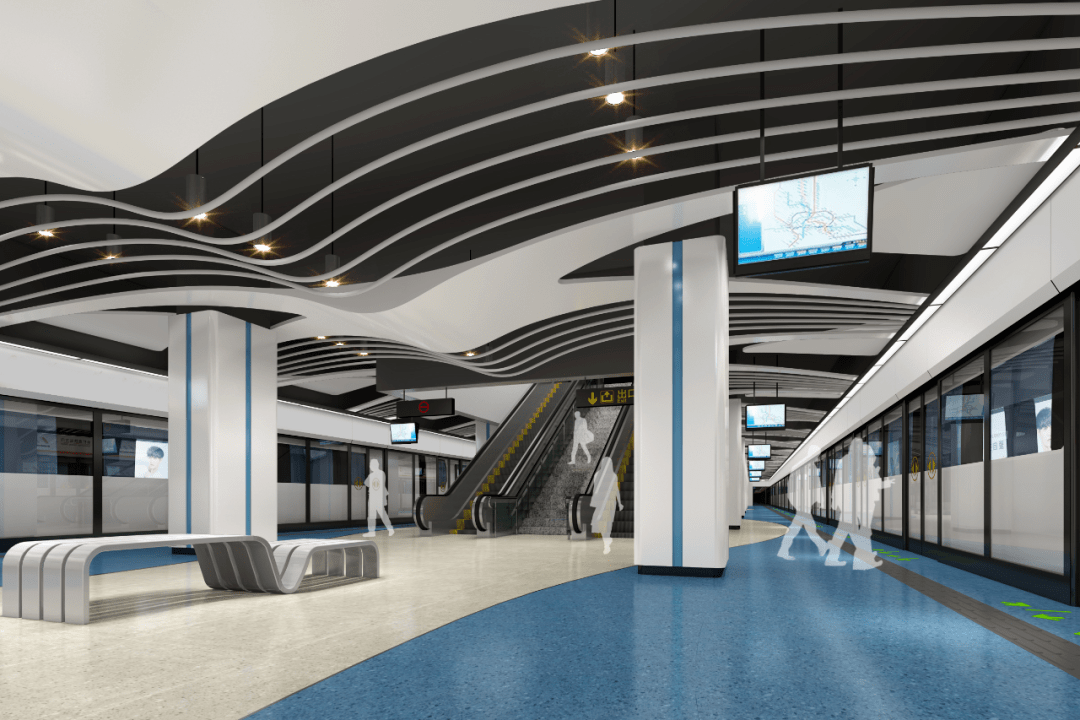 西安地铁1号线三期车站装修方案你喜欢哪个