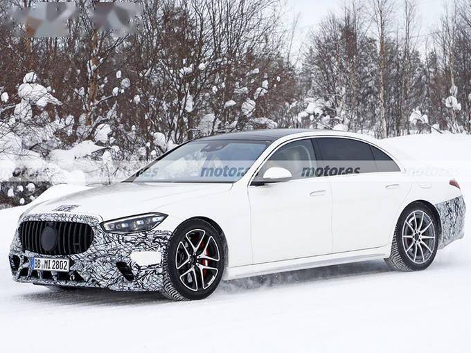 奔驰AMG S63混合版间谍照!以4.0T双增压发动机为例