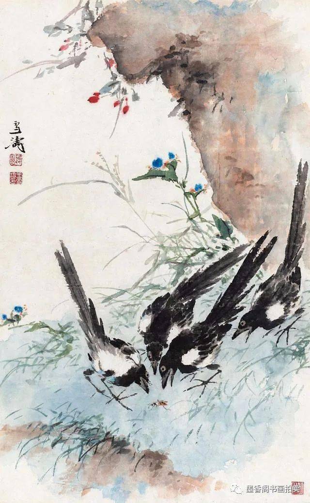 王雪涛画喜鹊精彩
