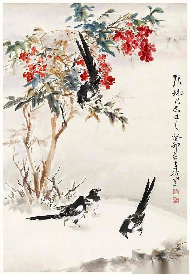 王雪涛画喜鹊精彩