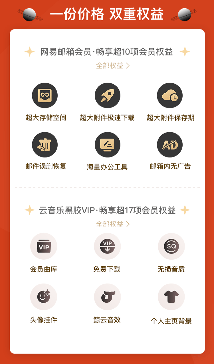 网易邮箱作为一款个人办公和职场商务沟通的常用产品,在进行联合会员