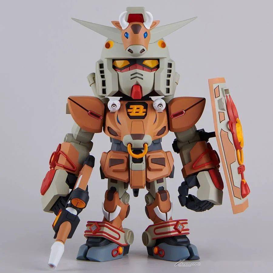 每年惯例的万代q版搪胶十二生肖高达99丑牛3月5日开卖