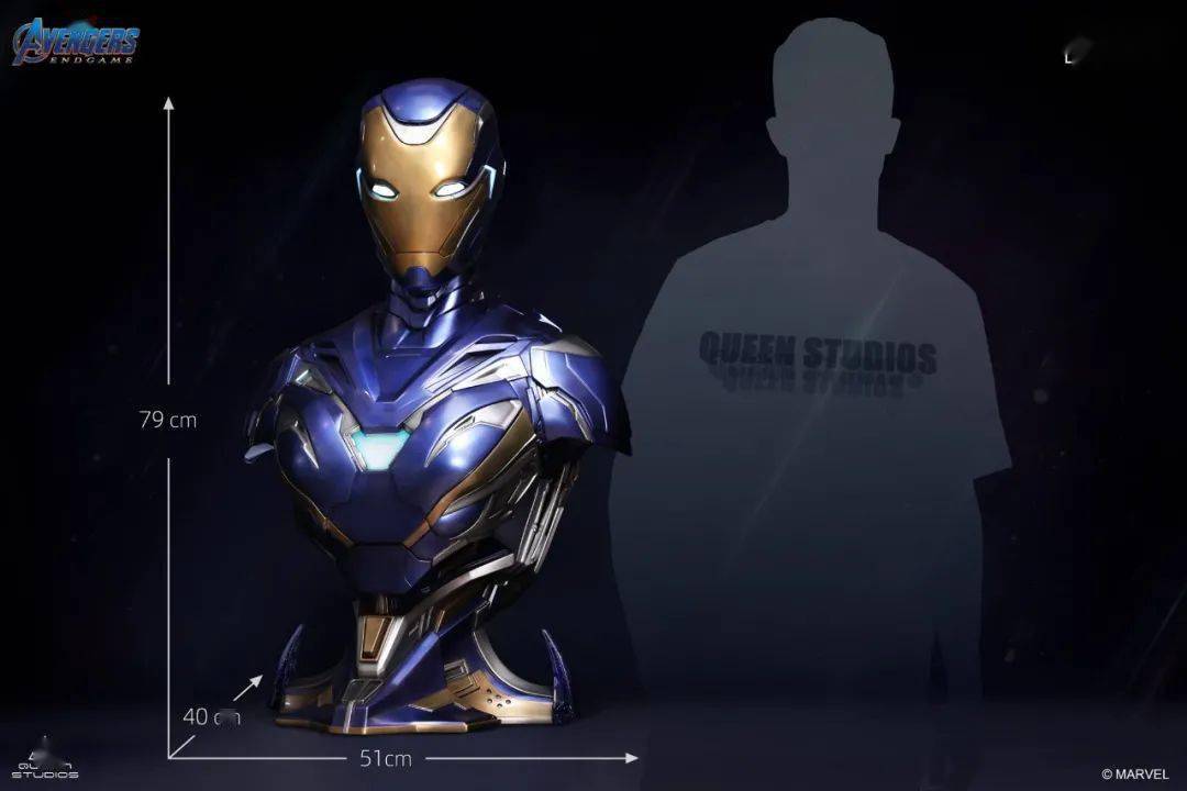 新品预定~ queen studios 1/1 复仇者联盟4 终局 小辣椒 mark49 胸像