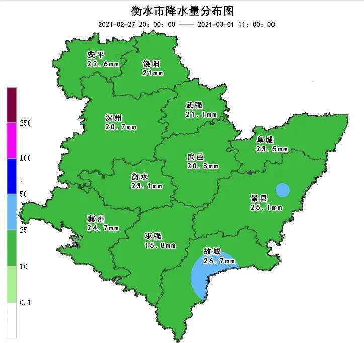 本次降水过程结束 故城降水量最大 达到 气温