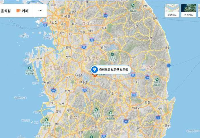 (图3 韩国naver地图显示的报恩邑位置)脱解十年(公元66年),百济继续