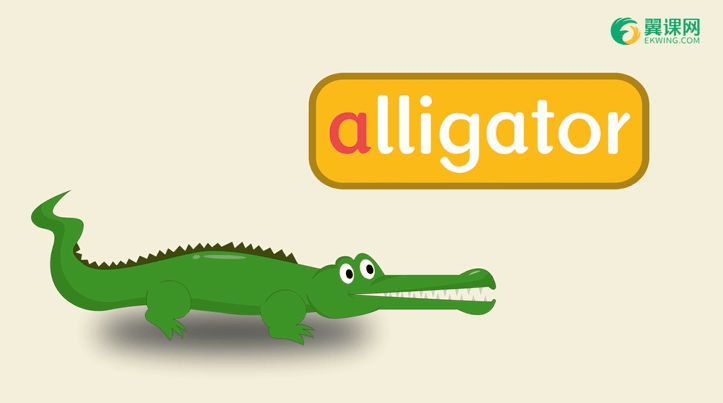 如元音字母 a 中呈现了常见单词:ant,apple,alligator, rat, jam, hat