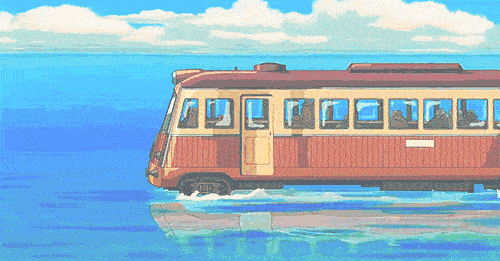 同款海上火车简直就是宫崎骏现实版《千与千寻》一路伴着无垠大海驶向