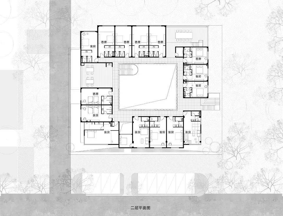 民宿cad平面图两层图片