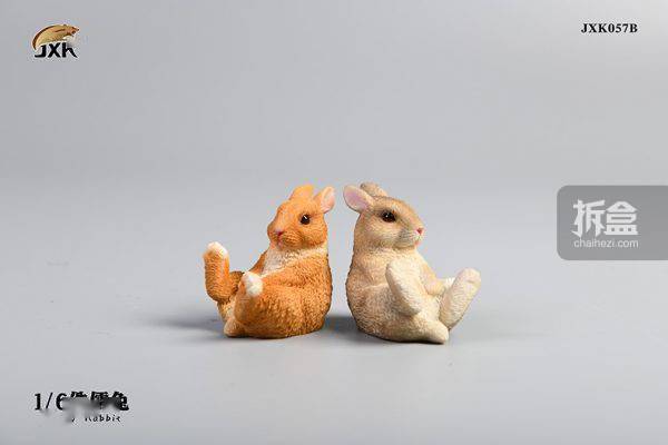 jxkstudio侏儒兔动物宠物潮玩摆件可爱手办迷你模型