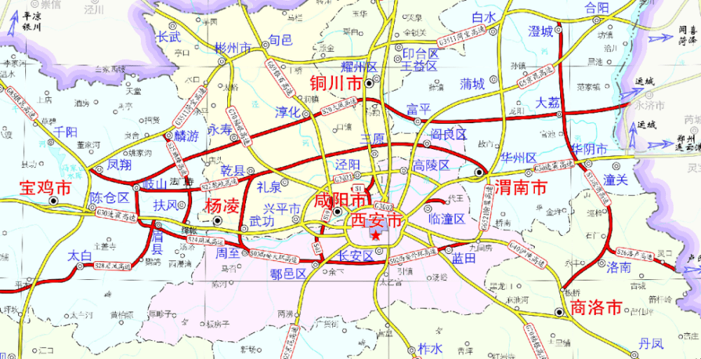 西安将再建一条环形高速途径周至武功乾县