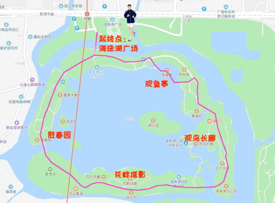 海珠湖导览图图片