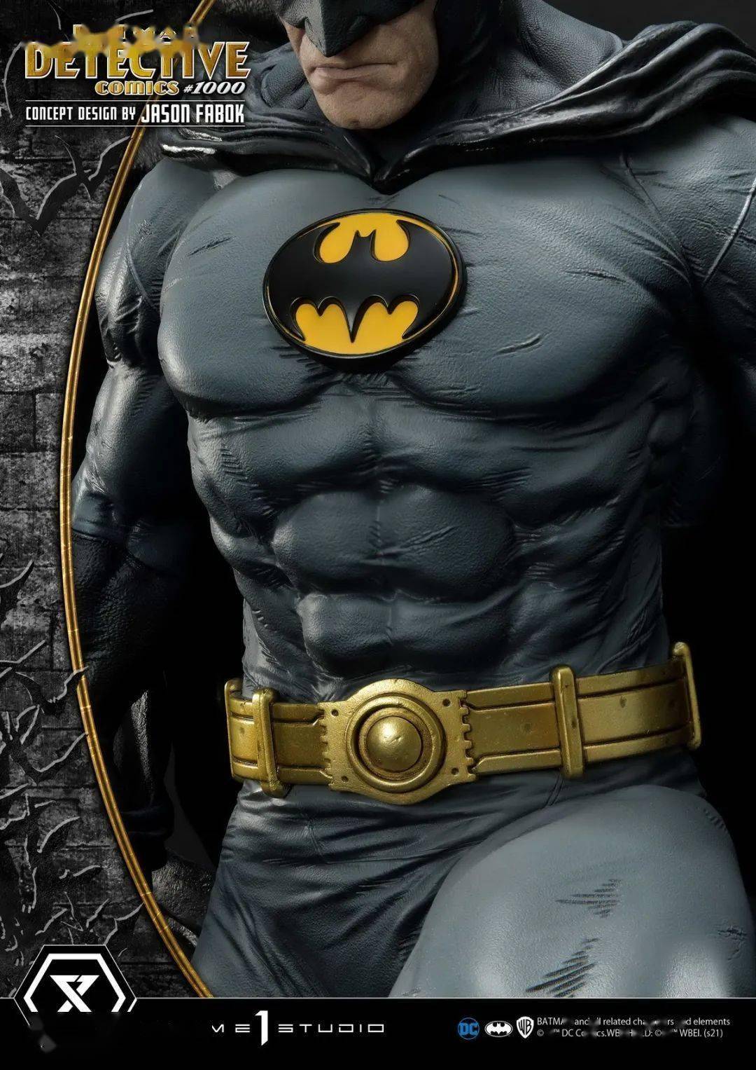 再现dc漫画1000期封面,p1s这款蝙蝠侠雕像太帅了_造型
