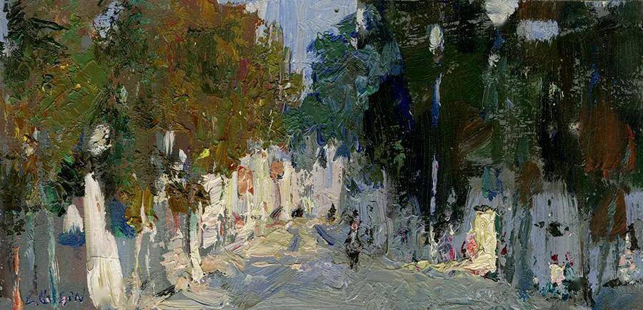 中国著名画家杨鸣山风景油画作品欣赏