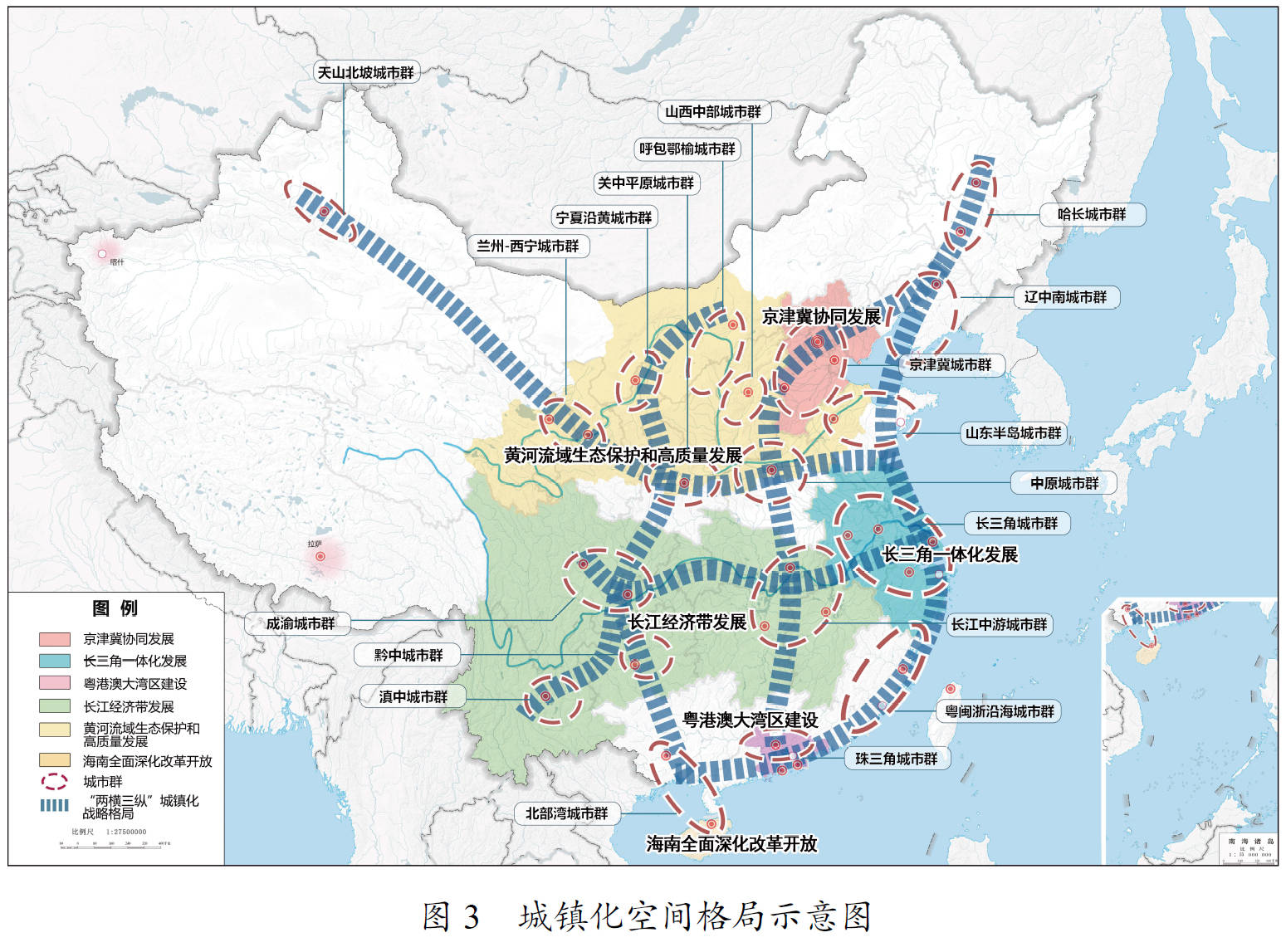 城镇化空间格局示意图