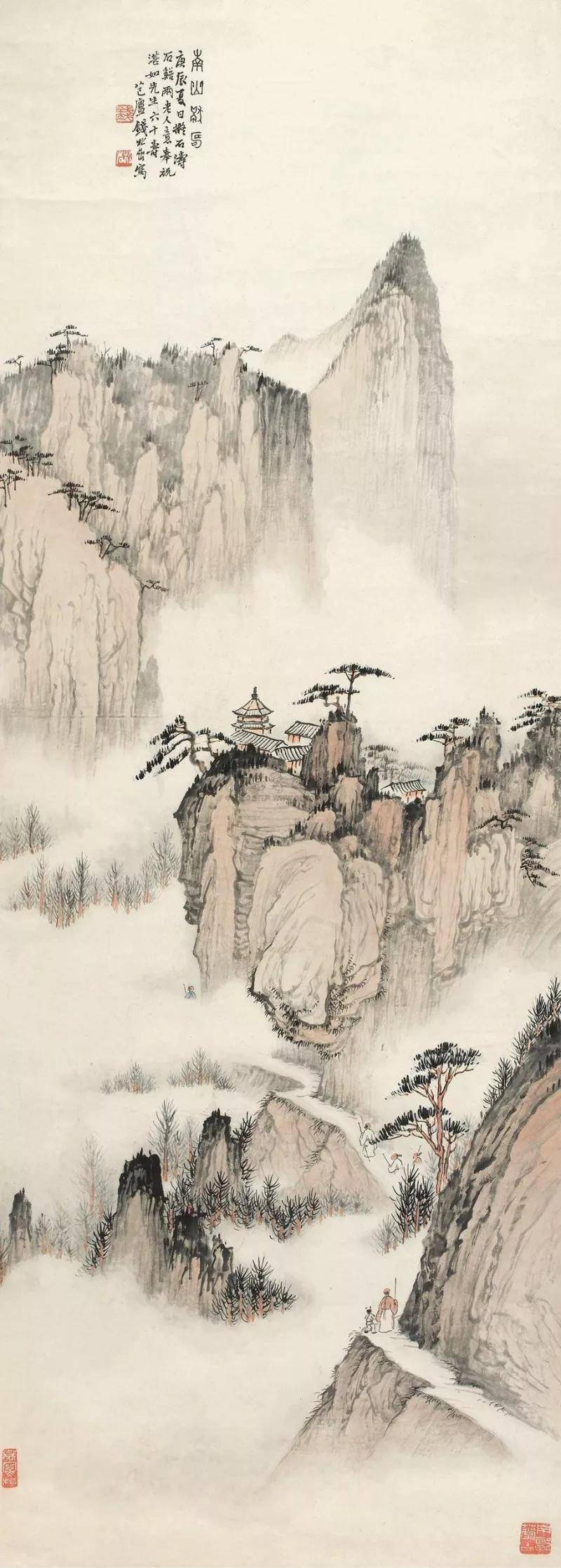 钱松嵒的仿古山水，过目难忘_传统