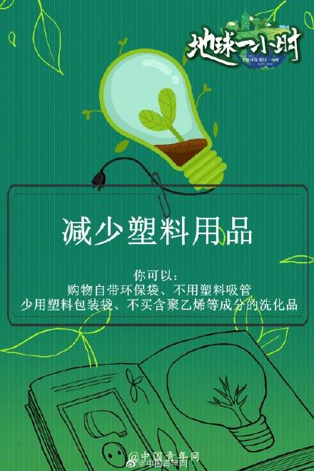 塑料|今晚一起为我们的地球转发：为地球熄灯一小时