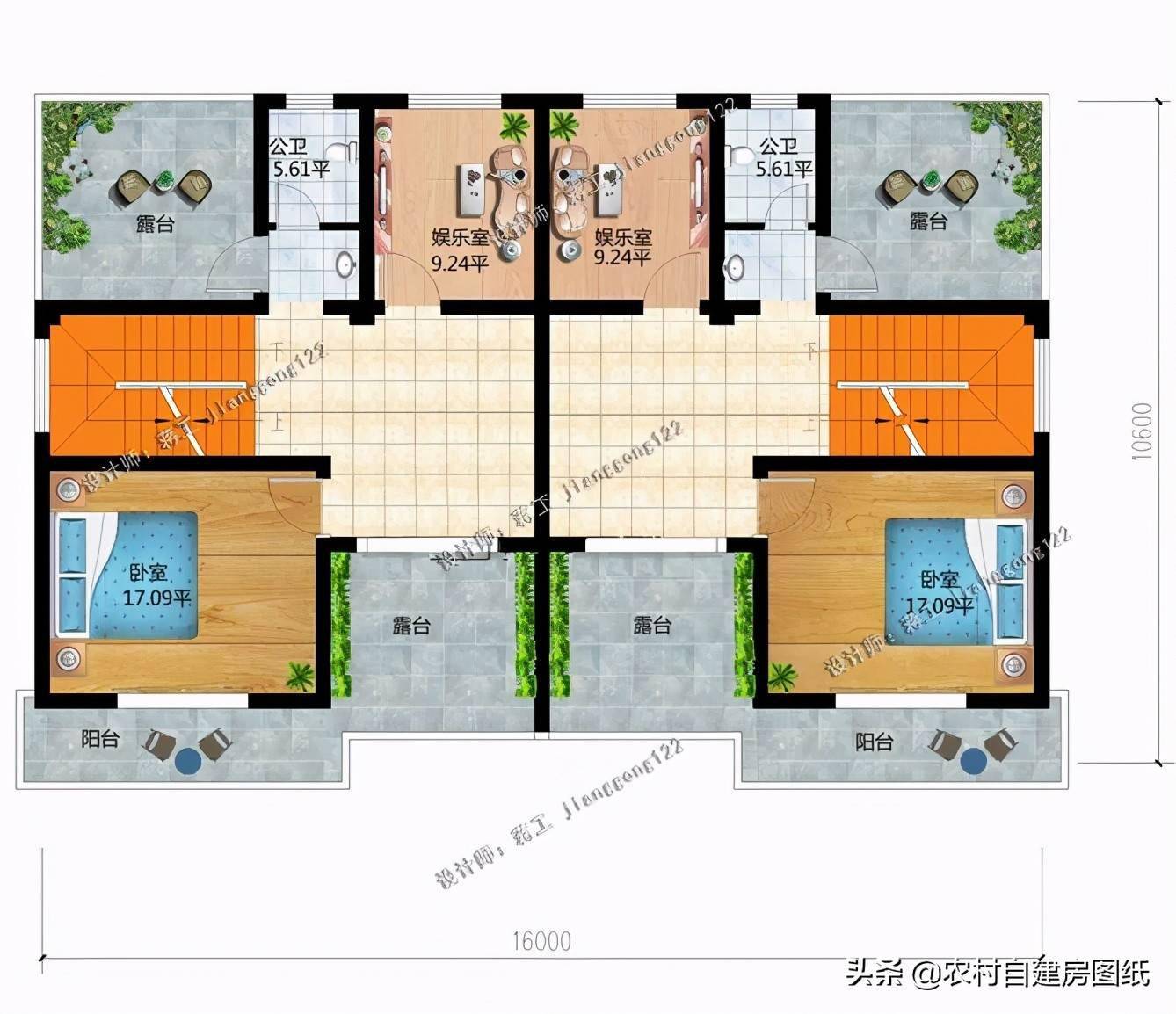 有兄弟就好了5款双拼别墅宽仅16米建出来又省钱又霸气