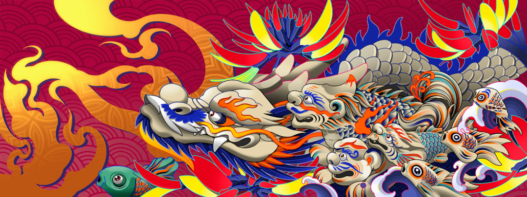 当金苍绣遇上现代插画《滴水神兽》