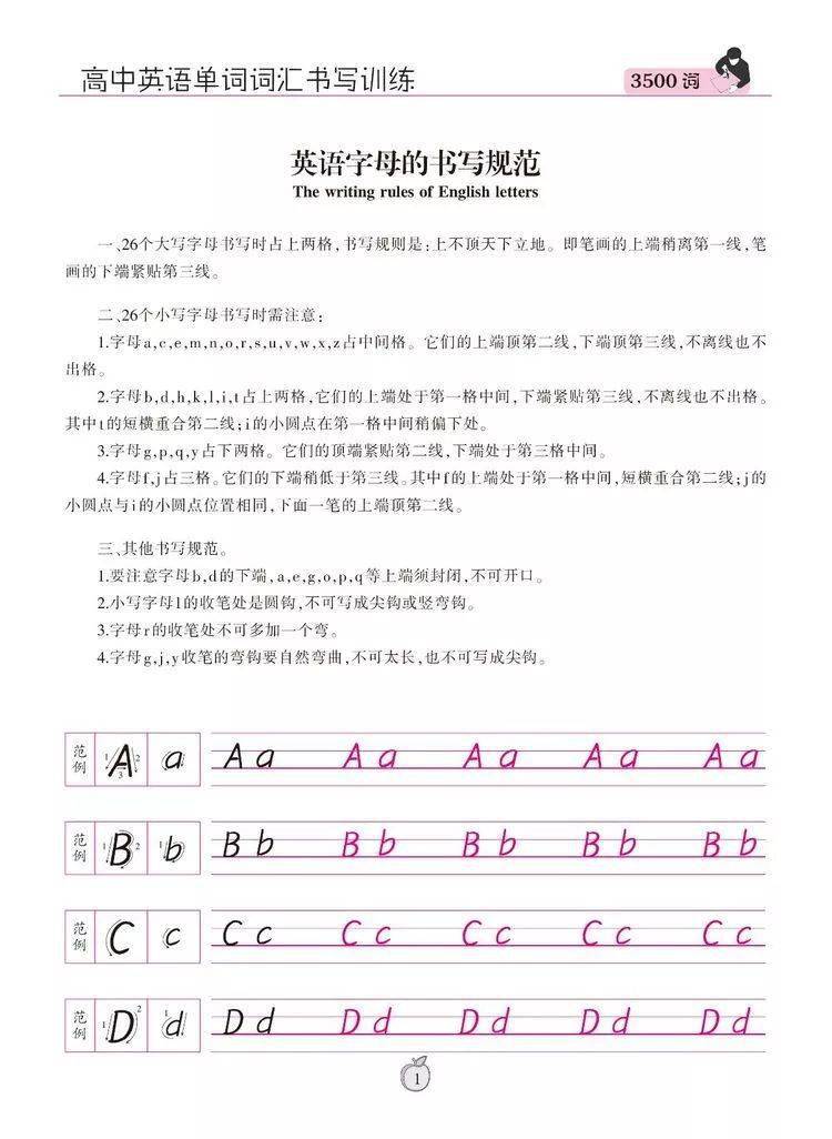 衡水體26個英文字母寫法中考即將來臨現在開始練還不晚