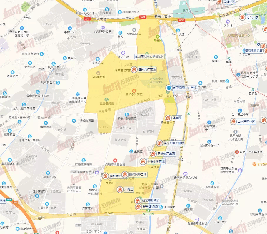 益康路以東,雲興路-永明路以南,盤龍江以西,石安公路以北(含螺螄灣