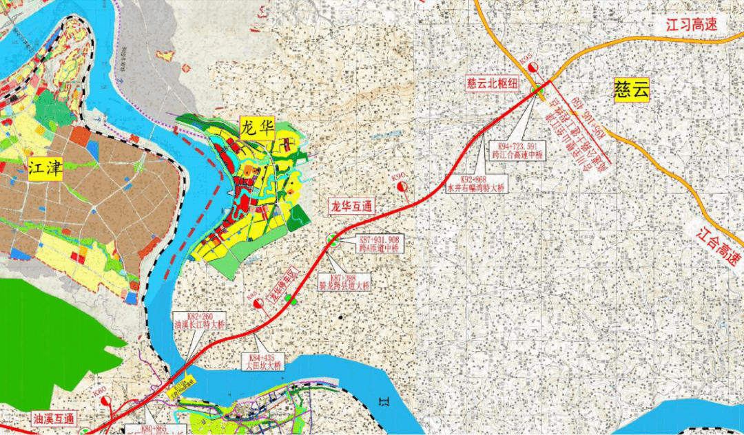 渝泸高速北线线路图图片