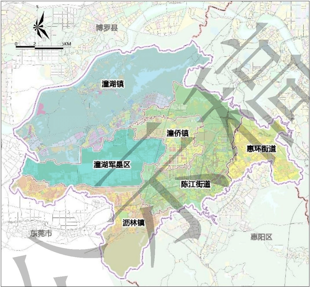 本次的规划范围包括,惠环街道,陈江街道,沥林镇,潼侨镇和潼湖镇五镇