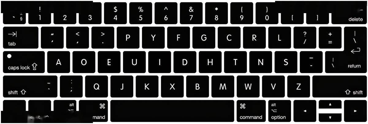 键盘字母分布图片