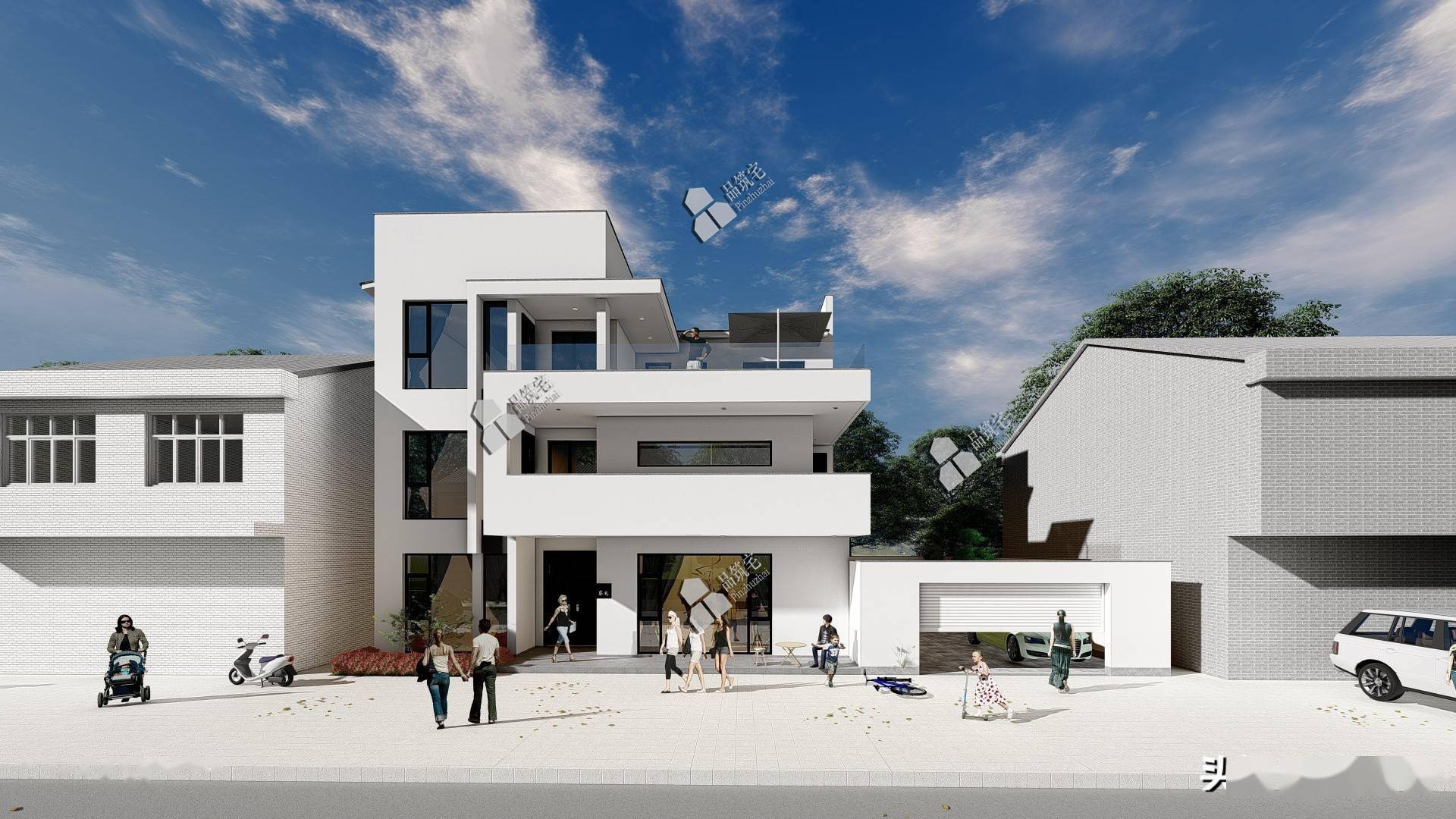 三层现代风格别墅乡村的宜居小屋