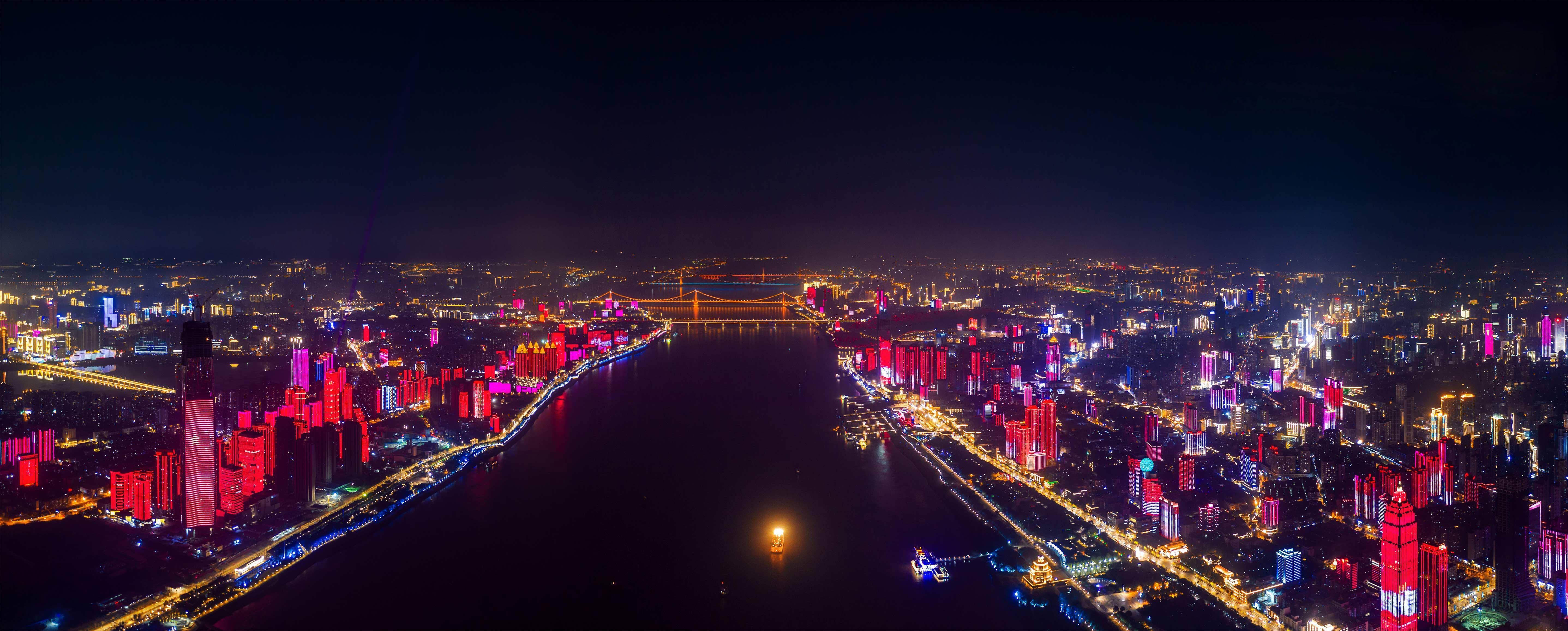 武汉夜景全景图片