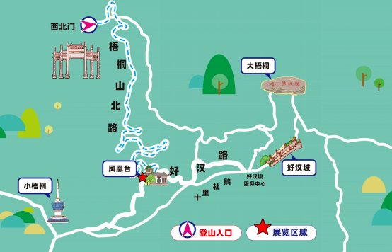 梧桐山路线地图图片