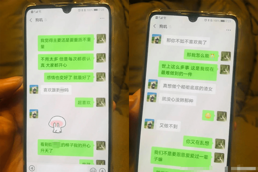 根据目前月逝水方面披露的聊天记录,丈夫和第三者确实存在私密越轨