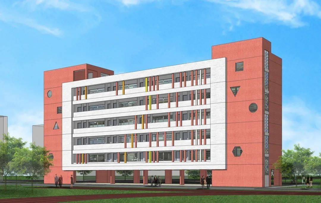 小榄绩西小学教学楼效果图▲小榄升平小学教学楼效果图异地新建的